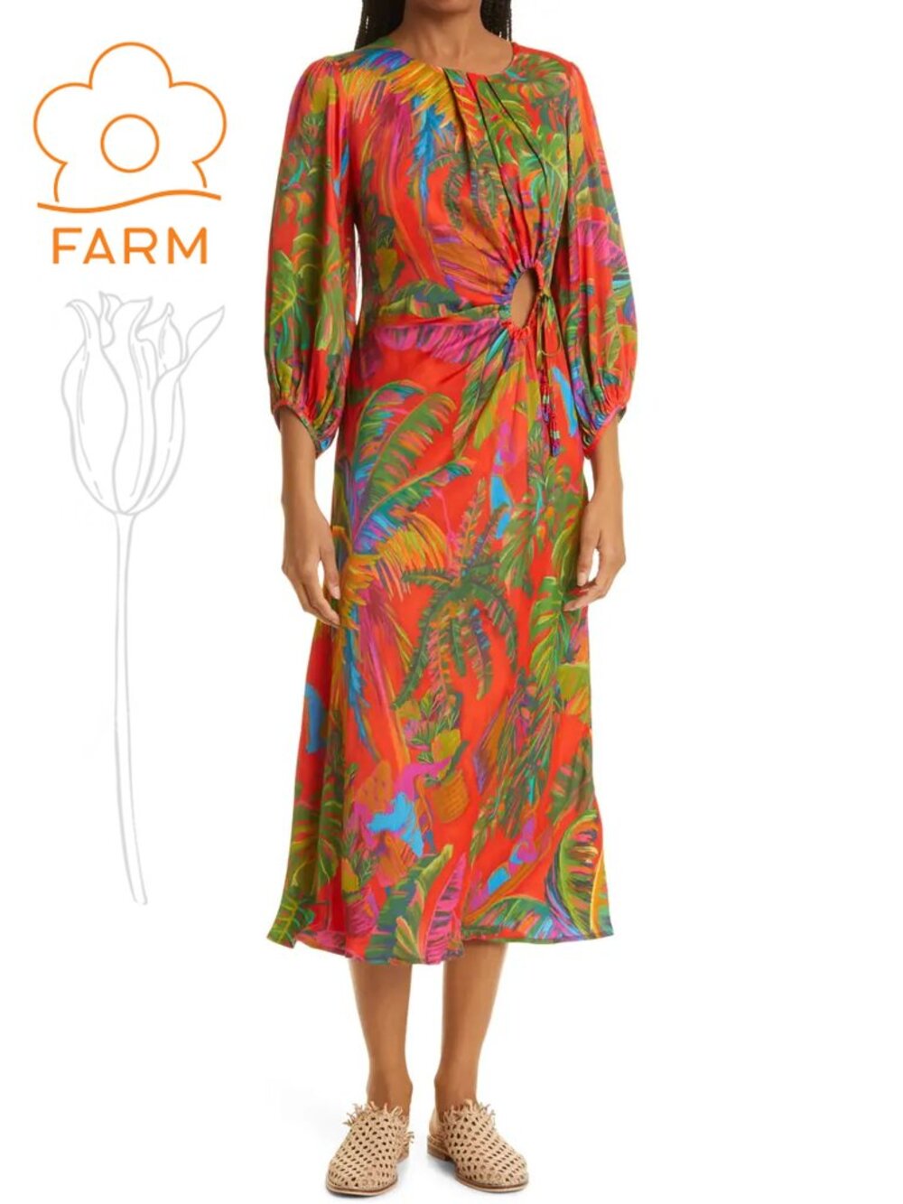 Farm Rio Urban Jungle Midi Dress